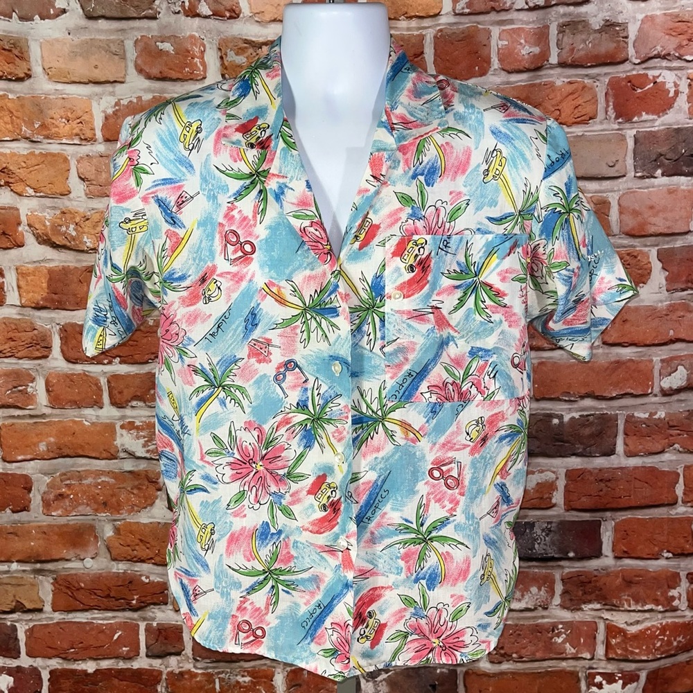 Adidas rare vintage ladies button up tropics super rare Medium
